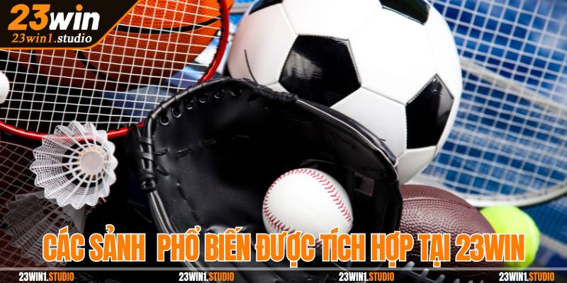 Các sảnh cược phổ biến được tích hợp tại thể thao 23Win