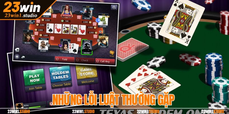 Những sai sót thường gặp khi áp dụng luật trong poker online